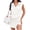 White, variant on Sleeveless Women 2 Piece Sets Half Zipper Lapel Tops and Mini Skirt Tennis Sweatsuits