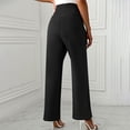 thumbnail image 6 of Uaswgudfs Women's Modal Soft Relaxed Cropped Pants High Waist Casual Wide Leg Pants with Pockets Black XL, 6 of 7