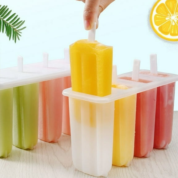 Taicans Ice Cream Molds,sicle Molds with Sticks,Homemade sicle Molds,4-Cav Non-BPA Silicone Ice Maker,Food Grade Reusable sicle Molds for Adults Kids