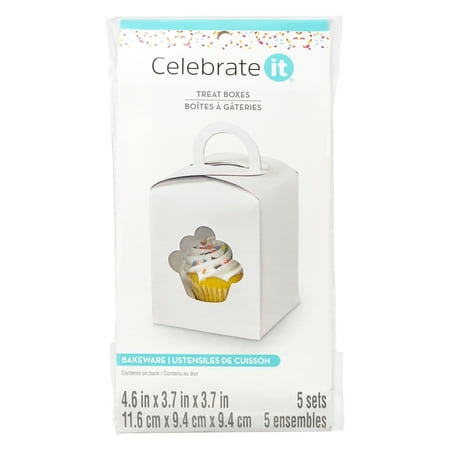 12 Packs: 5 ct. (60 total) White Cupcake Treat Boxes by Celebrate It 12 Packs: 5 ct. (60 total) White Cupcake Treat Boxes by Celebrate It