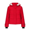 thumbnail image 4 of Homenesgenics Winter Jackets Plus Size ! Women's Plush Jacket Short Clothes Fleece Jacket with Added Velvet and Thick Coat Puffer Quilted Down Jacket Red XXXL, 4 of 7