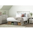 thumbnail image 3 of South Shore Avilla Queen Storage Platform Bed with Wicker Baskets, in Winter Oak, 3 of 11