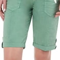 thumbnail image 3 of Democracy Womens Solid Utility Bermuda Shorts Marine Green (size 8), 3 of 3