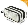 thumbnail image 4 of FORMRS Pencil Case with 3 Compartments Zipper Pouch, Elementary School Level and up, Gray Marble Pattern, 4 of 8