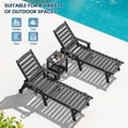 thumbnail image 5 of SERWALL Adirondack Outdoor Side Table, All Weather Use Double Layer Patio Side Table, HIPS Rectangular End Table- Gray, 5 of 9