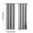 thumbnail image 3 of Blackout Curtains - Insulated Sunscreen Drapes, Room Darkening No-Drill Window Coverings for Bedroom & Living Room, Modern Chic Polyester Fabric, Light Blocking & Heat Insulating Gray, 3 of 6