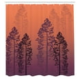 thumbnail image 3 of Ambesonne Country Shower Curtain, Forest Ombre Wildlife Pines, 69"Wx75"L, Mauve Taupe, 3 of 5