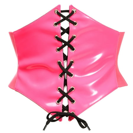 

Lavish Hot Pink Patent Corset Belt Cincher
