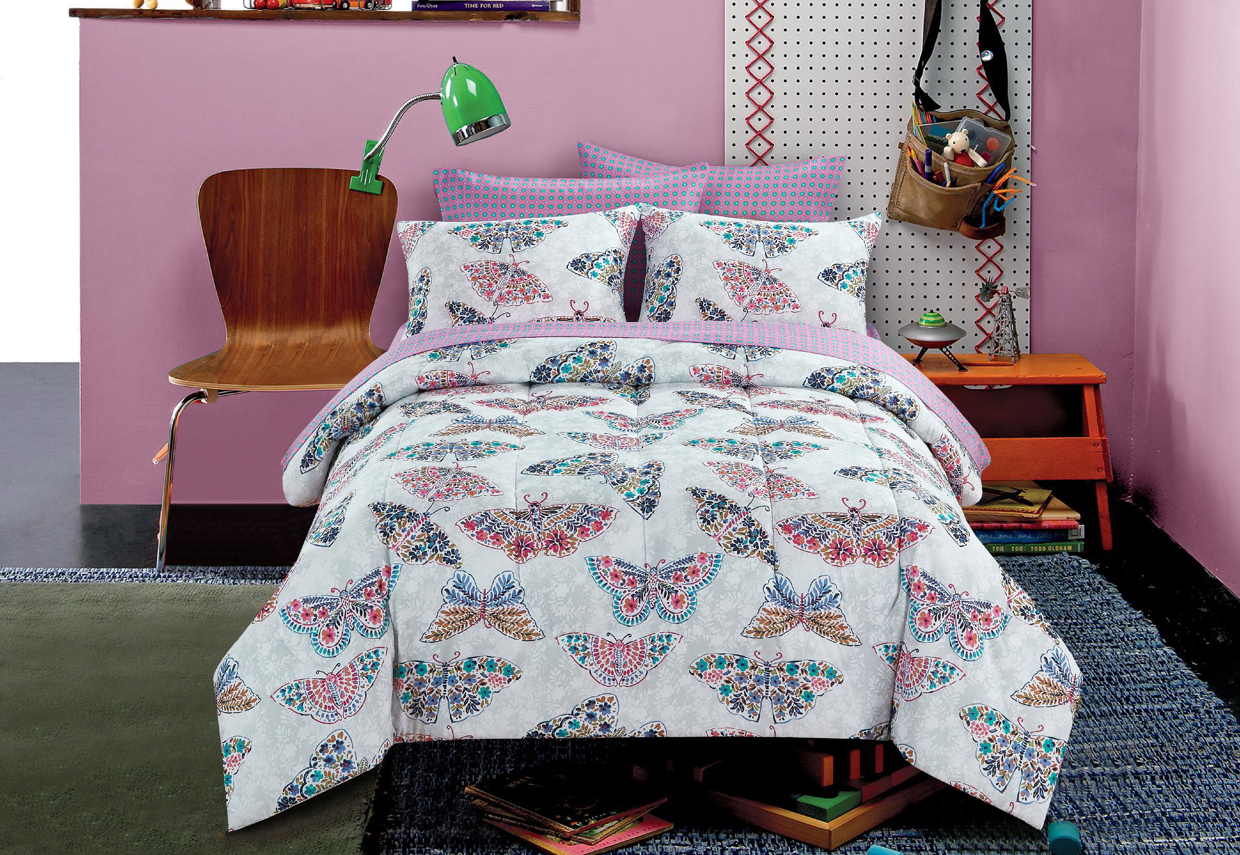 mainstays kids unicorn sky bed set