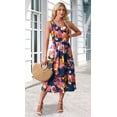 thumbnail image 5 of Wiholl Summer Dresses for Women Flowy Casual Midi Dress Beach Vacation Sundresses with Pockets, 5 of 9