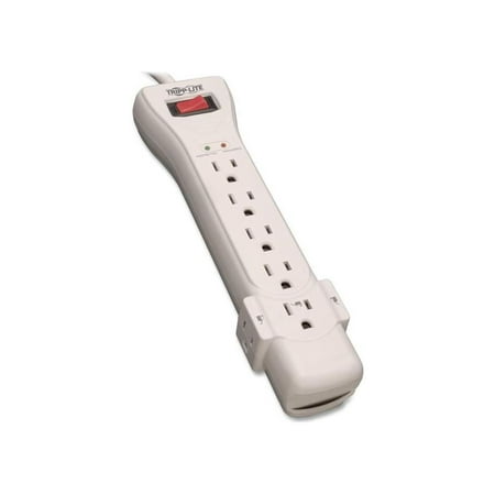 UPC: 0037332095282 | Tripp Lite 7-Outlet Surge Protector Power Strip 7ft Cord Right Angle Plug 2160 Joules SUPER7