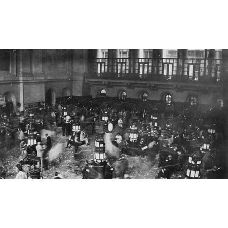 New York Stock Exchange Ntaking Photographs Being Forbidden In 1907 This One Was Snapped With A Camera Concealed In The PhotographerS Sleeve To Evade The Exchange Guards Rolled Canvas Art -  (24 x