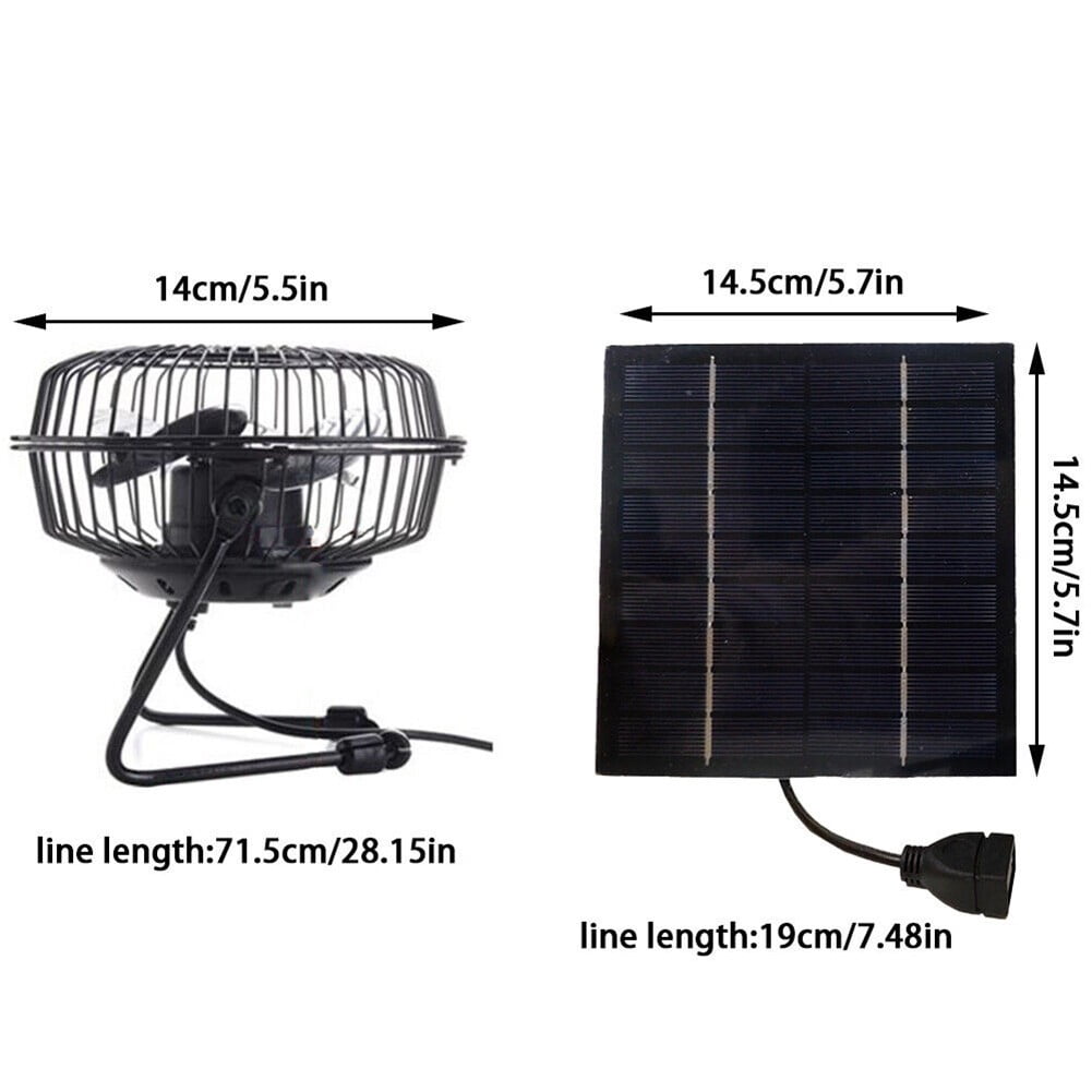 Solar Panel Powered Fan Portable USB Solar Fan Cooling Fan Home Office