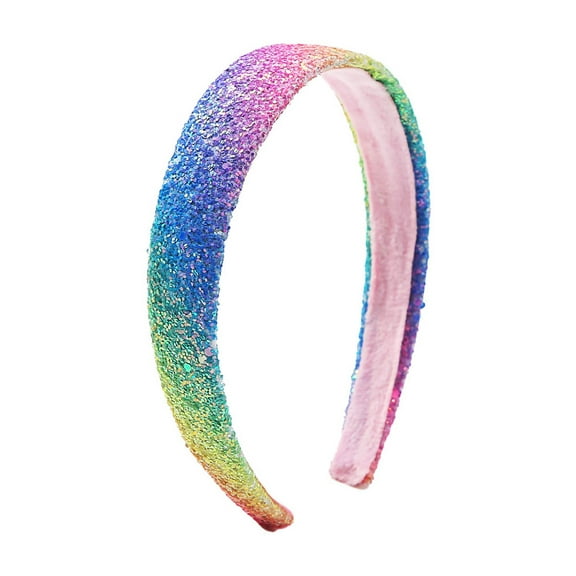 Glittery Hairband for High Hairline - 25cm Wide Colorful Headband Accessory