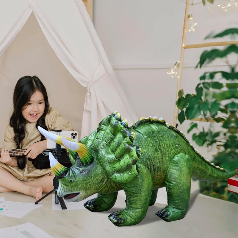 Lot de 3 grands dinosaures indépendants - 96,5 cm - Tyrannosaure ankylosaure - Décoration de fête d'anniversaire - Fournitures de fête - Cadeaux pour enfants (mixte