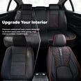 thumbnail image 3 of 2002 for Toyota Camry Car Seat Protectors PU Leather Interior Protection Custom Fit Driving Comfort Full Seat Access, 3 of 10