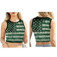 thumbnail image 3 of Color Cosplayer American USA Flag Crop Tank Tops for Women T Shirt Patriotic 4th of July Vest Tops B298-1001 L, 3 of 5