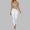 thumbnail image 2 of Women's Jumpsuit Long Sleeve Bodycon Romper Casual Outfit Summer Fall Fashion Stretchy Comfortable Party Wear Solid Color Rhinestone, 2 of 2