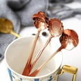 thumbnail image 5 of 8 Pack Floral Stainless Steel Tableware Creative Flower Coffee Spoon Set, 5 of 9