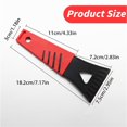 thumbnail image 3 of Car Windshield Ice Scraper, Anti-Scratch Snow Removal Scraper with Sponge Grip, 7" Windshield Cleaner Tool to Remove Snow Frost and Ice, Universal Winter Car Accessories (Red), 3 of 9