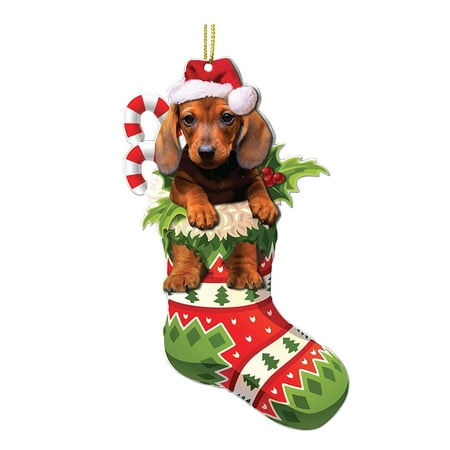 

Glass Wall Decorations New Pet Dog Christmas Tree Decorations Car Interior Pet Dog Flat Pendant