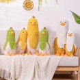 thumbnail image 5 of Peluche de pato plátano, lindo peluche, almohada de peluche para abrazar, peluche de pato para niñas y niños, verde, 49 cm, 5 of 5