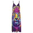 thumbnail image 4 of Tiger Animal Graffiti Sleeveless Dress for Women Clothing Female Women's Summer Skirt, 4 of 7