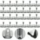 thumbnail image 3 of 100 pinzas para mechas de velas, soportes de madera, bases metálicas, sujetadores para velas, color plata, 3 of 8