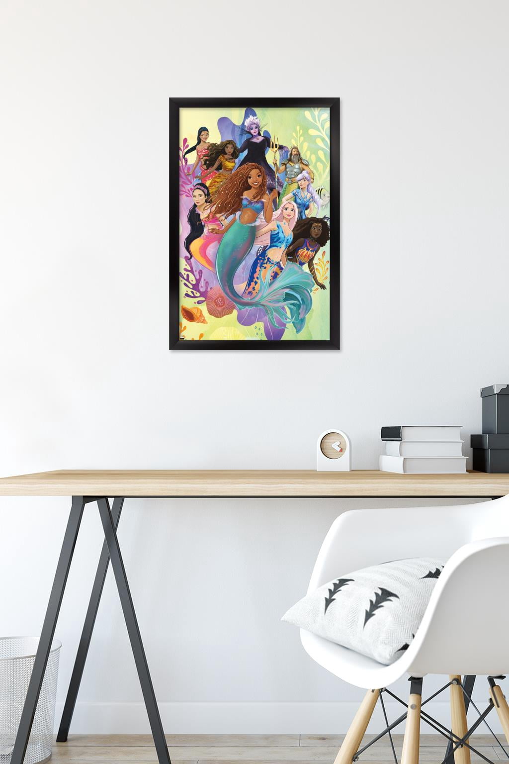 Disney Little Mermaid - Group Wall Poster, 14.725" x 22.375" Framed