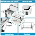 thumbnail image 3 of EVGTTI Chafing Dish Buffet Set, 8Qt 4 Pack Stainless Steel Rectangular Catering Warmer Set with Water Pan for Parties, Events, Wedding, Camping, Dinner, 3 of 7
