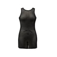 thumbnail image 1 of Ropa Playa Ocean Pacific para Mujer Vestido Corto Tejido Cuello Redondo Sin Mangas Negro Talla G, 1 of 4