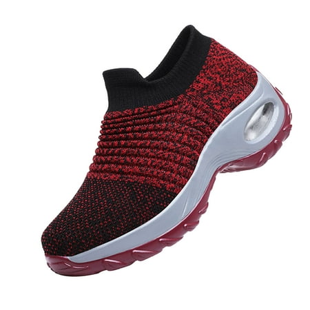 

Women s Walking Shoes Sock Sneakers - Mesh Slip On Air Cushion Nurse Shoes Platform Loafers Breathable Lightweight Comfortable Socks Shoes