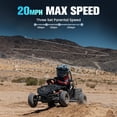 thumbnail image 5 of Aoemoe 48V Electric Go-Kart 1000W Brushless Speed Machine, 20 mph Top, 13" All-Terrain Tires, Tubular Steel Frame, 3-Step Lock, Hydraulic Disc Brake,Black, 5 of 8