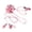 Pink, variant on Women's Fashion Skinny Belt For Dress Flower Floral Waist Belts Rope Fringe Fall Self Tie Spring Cute Summer Beaded Knot Umber X-Small-Large