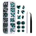 thumbnail image 1 of Juego de herramientas de manicura de diamantes planos de 12 cuadrículas Diamantes en forma especial Meterk ZSHZ-206 con pinzas y bolígrafo corto, 1 of 6