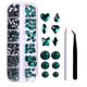 thumbnail image 1 of Juego de herramientas de manicura de diamantes planos de 12 cuadrículas Diamantes en forma especial Eccomum ZSHZ-206 con pinzas y bolígrafo corto, 1 of 6
