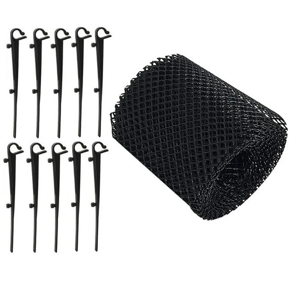 HEATSHAKING 1Set Durable Black Mesh Gutter Guard Cover for Leaf Protection and Easy Installation