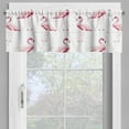 thumbnail image 4 of Ambesonne Flamingo Valance & Curtain, Geometric, 55"x45", Pink Peach White, 4 of 6