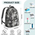 thumbnail image 5 of Highland Cow and Calf Print Backpack for School, Cute School Bag with Adjustable Shoulder Straps and Padded Back, 16.9"x12.6"x5.9", 5 of 5