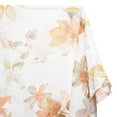 thumbnail image 3 of Leafy Flower Extra Wide Burnout Polyester Rayon Polyester Jacquard On Voile Sheer Fabric By The Yard - For Sewing Curtains, Draperies, & Home Décor - Orange (1 Yard), 3 of 4