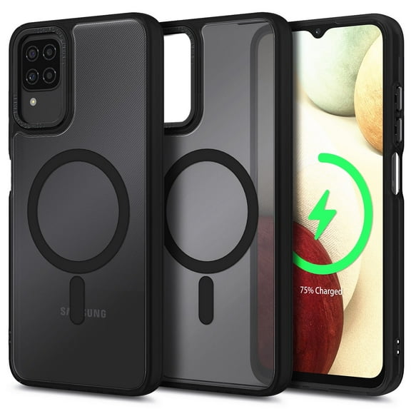 NGB SUPREMACY For Samsung Galaxy A12 Phone Case Wireless Charging MagSafe/Qi Magnetic Car Mount Galaxy A12 Case Cover