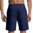 thumbnail image 3 of longantii Shorts for Men Classic Fit Elastic Waist Drawstring Shorts Comfort Athletic Knee Length Pants with Pockets 2026 Summer Outdoor Casual Travel Shorts Navy S, 3 of 3