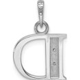 thumbnail image 3 of 14K White Gold Diamond Letter D Initial Pendant(Length 18.5) - Jbsp, 3 of 5