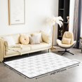 thumbnail image 2 of jejeloiu Gray Bow Living Room Rugs Area Rug 3x5 Cute Bowknot Indoor Floor Mat Boys Girls Kawaii Accent Rug Women Men Bow and Stripes Decorative Rug, 2 of 8