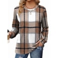 thumbnail image 3 of Ronuti Fall Sweatshirts for Women Long Sleeve Shirts Fashion Casual Crew Neck Pullover Tops, 3 of 10