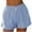 Blue, variant on Plebaso Women's Athletic Shorts High Waist Drawstring Running Shorts Workout Gym Yoga Shorts with Pockets