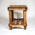 Woven Paths Pine Wood Farmhouse Living Room End Table with Storage
