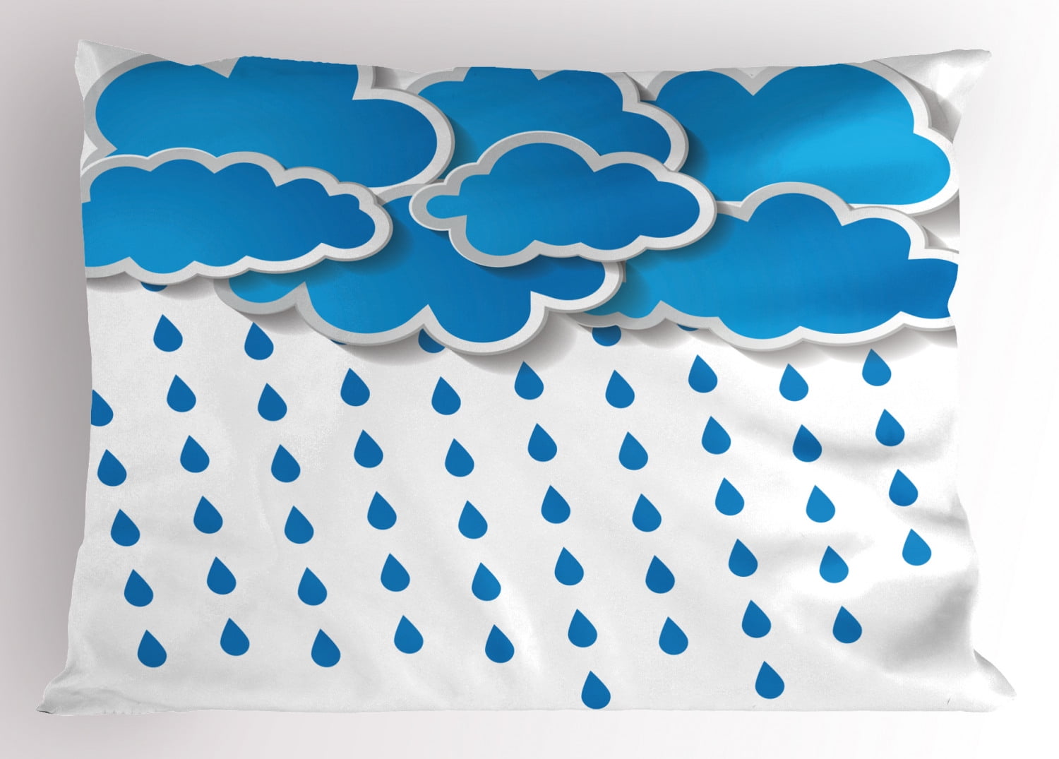 Rain Pillow Sham Trippy Convective Cloud Group Figures Like Savannah