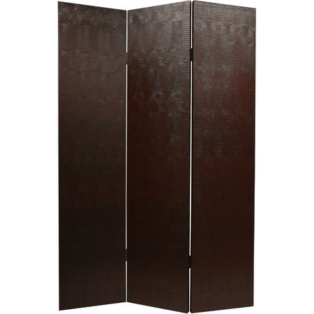 - 6' Tall Faux Leather Snakeskin Room Divider