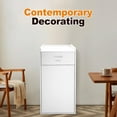 thumbnail image 6 of Wooden Trash Can with Tray Top, 40 Gallon Garbage Receptacle Cabinet, Commercial Grade Rubbish Bin for Office Cafeteria Restaurant (White), 6 of 18